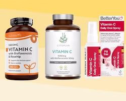 Top Vitamin C Benefits image showing supplements, citrus fruits, and the Best Vitamin C Serum for Immune System Support.